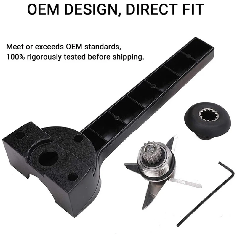 Blender Wet Blade Assembly With Wrench & Drive Socket Removal Tool Kit Replacement Parts For Vitamix 5200 Series