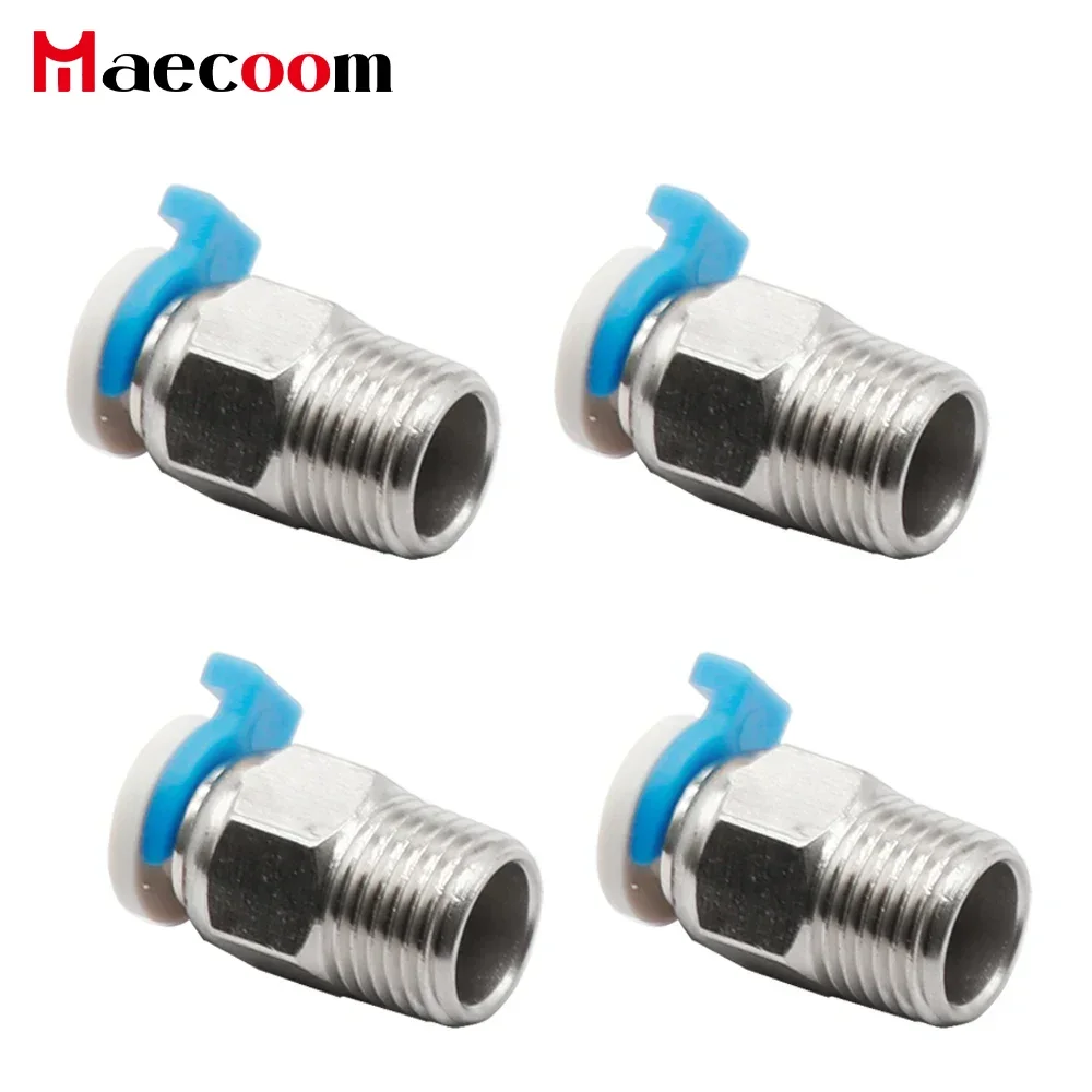 10pcs 3D Printer Parts V6 Pneumatic Quick Connector Fitting PC4 01 M10 For 1.75mm PTFE Tube Bowden Extruder RepRap Hotend J-head