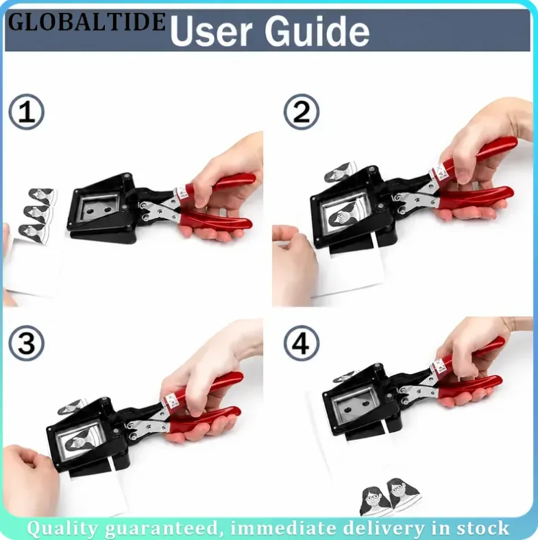 Handheld Passport Photo Cutter 30x40mm 50x50mm 25x32mm Portable Picture Trimmer Precision Paper Cutting Tool for ID Photos