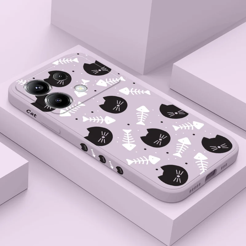 

Sweet Cat Phone Case For Xiaomi Poco F8 F7 X7 X6 F6 M6 M5 M5S F5 X5 F4 X4 M4 F3 X3 Ultra Pro GT Silicone Cover