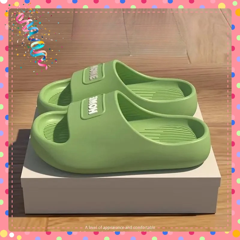 Summer Popular Slippers Women's Home Bathroom Bathroom Indoor Non-Slip Platform Super Soft Sandals Men and Women Couples