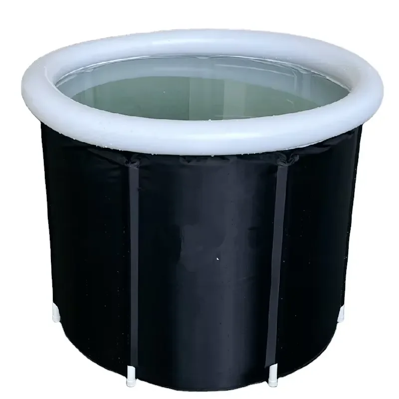 Portable PVC Inflatable Ice Bath Tub for Adults Foldable Home Spa Soaking Bathtub Easy Setup Cold Plunge Therapy Pool for