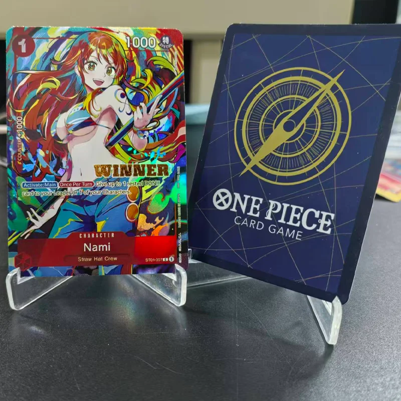 Diy One Piece Tcg Cards Nami St01-007 C 2025 New Year Event Monkey.d.luffy (P-001) Promo Collection Anime Game Cards