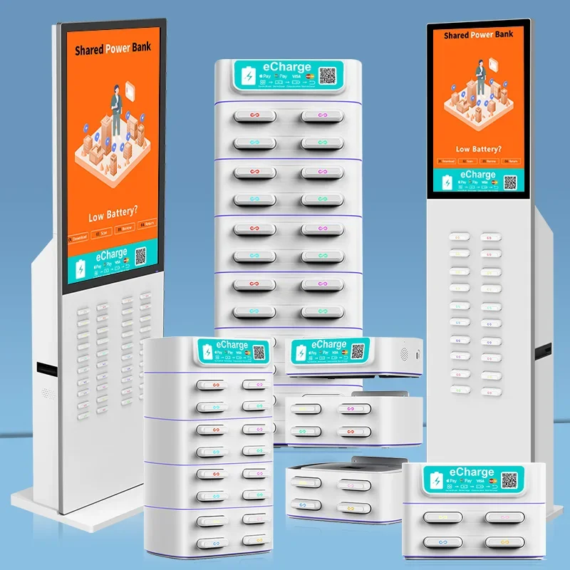 

Автоматическая зарядка Powerbanks Торговый временный бар Ресторан Powerbank Общественная зарядная станция для аренды на открытом воздухе Обмена Power Bank