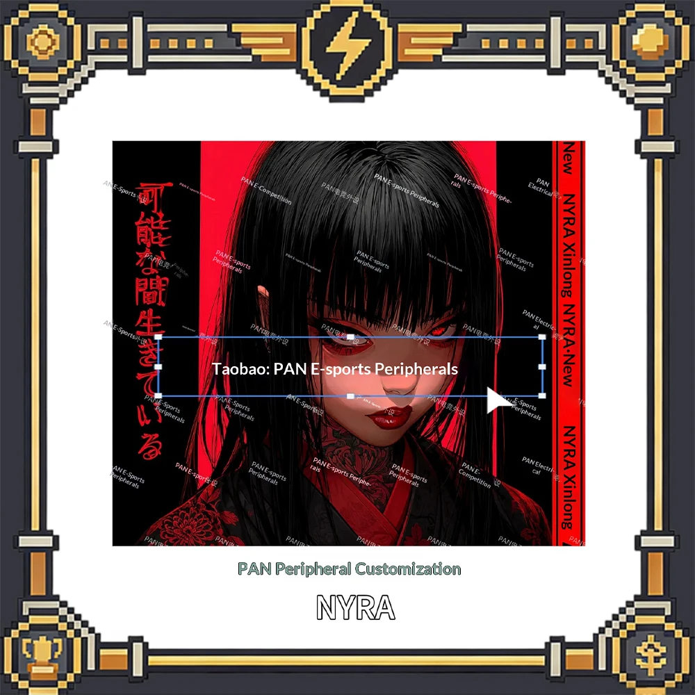 PAN Esports BORN IN THE BLOOD NYRA Glass Gaming Mousepad FPS Both Speed And Smooth Mouse Pad For VALORANT TTK CSGO PC Accessorie