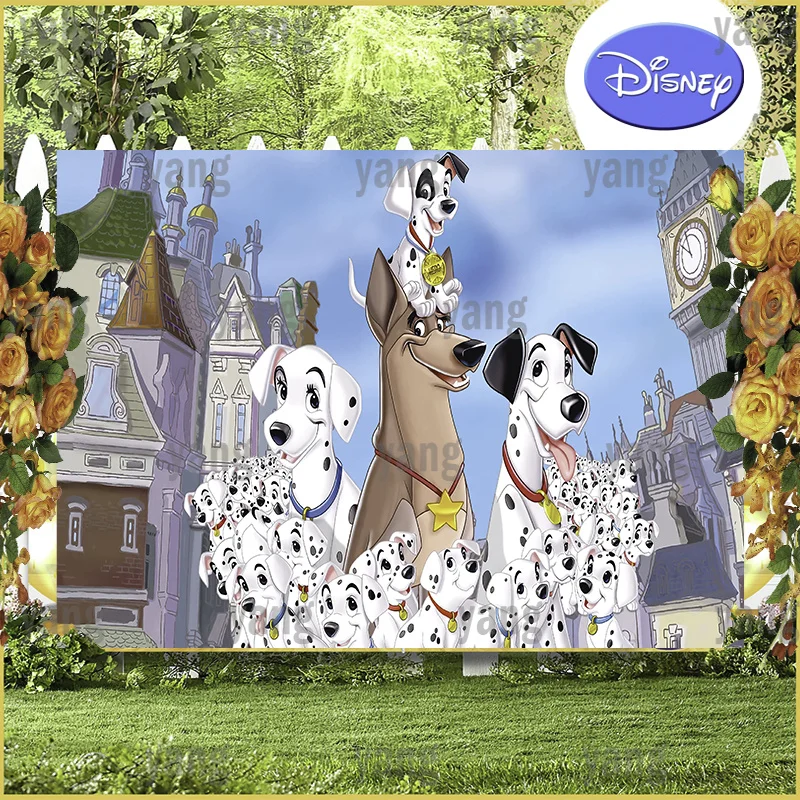 Custom Dalmatian Disney Dog Family Gift Baby Shower Luxury Castle Birthday Party Background Backdrop Decortion Grey Blanket