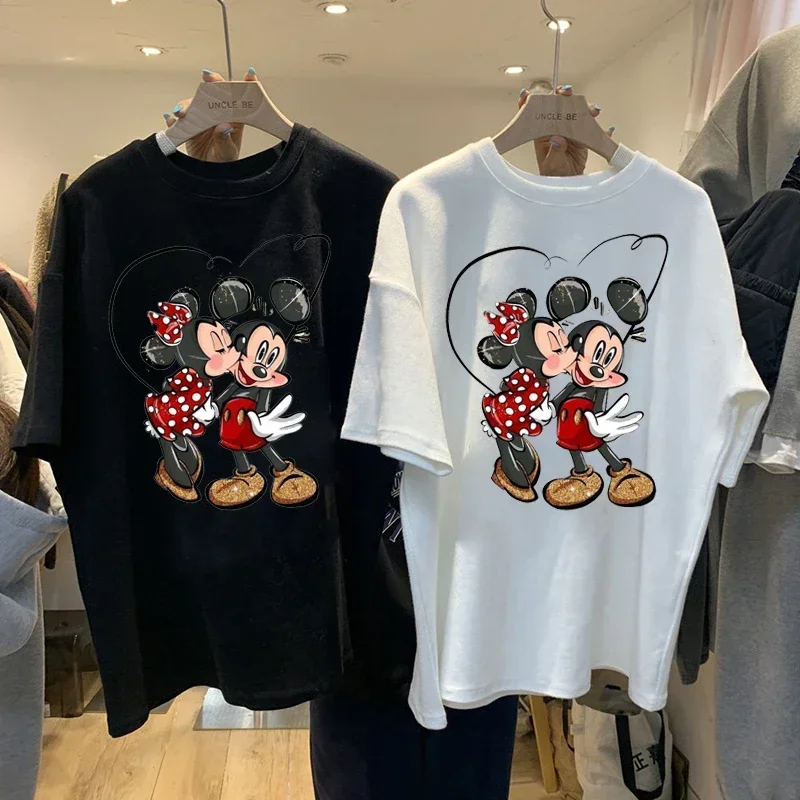 Women New Mickey Mouse Tshirt Korean Version of Loose Half-sleeved Women's Tshirt Clothes Y2K Goth