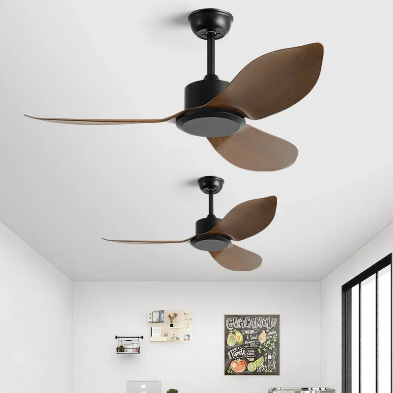 48 Inch Modern Ceiling Fan Without Light DC Remote Control Plastic Blade Bedroom Indoor Industry 220V No Lights Electric Fan