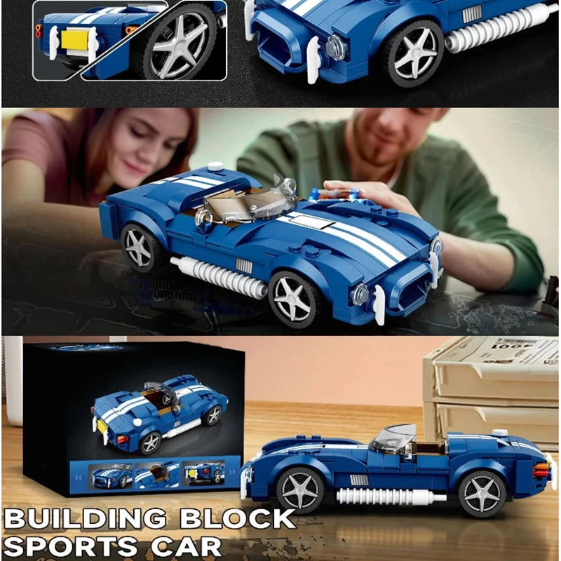 

New Car Series Building Blocks Model Sets Sports Racing Speed Champion DIY Educational Bricks Toys Boys Kids Adult Gifts