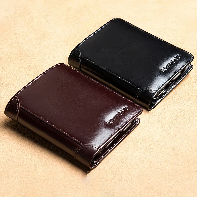 

1PC For Male Genuine Leather Wallets Men Wallet Credit Business Card Holders Birthday Gifts For Men Gifts For Boyfriend，husband