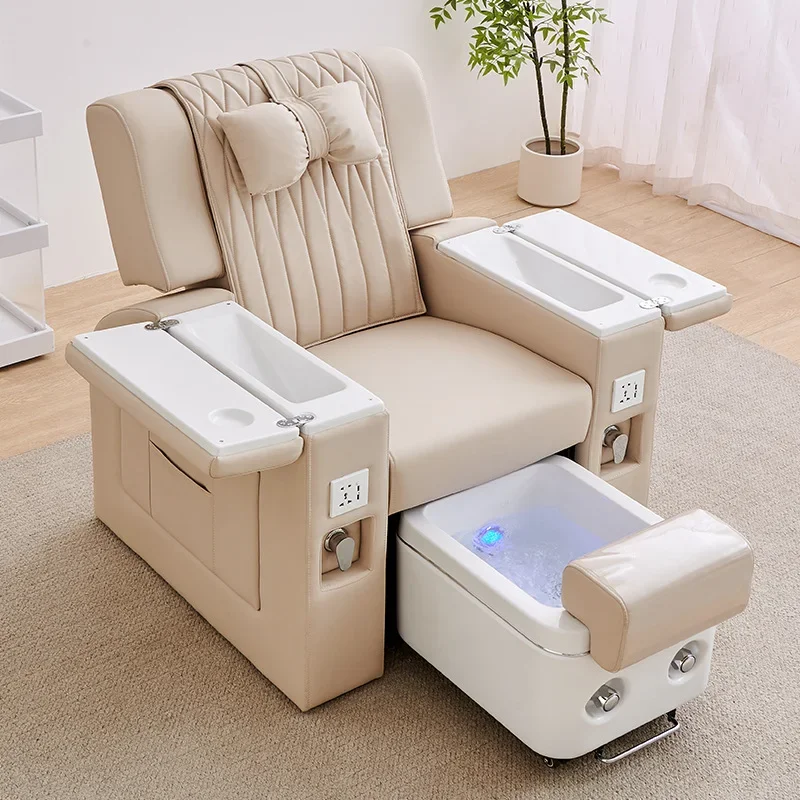 Sillón de Pedicura de Lujo para Spa, Silla Profesional para Técnicos de Uñas, con LED, Hermoso Sillón de Masaje para Pedicura