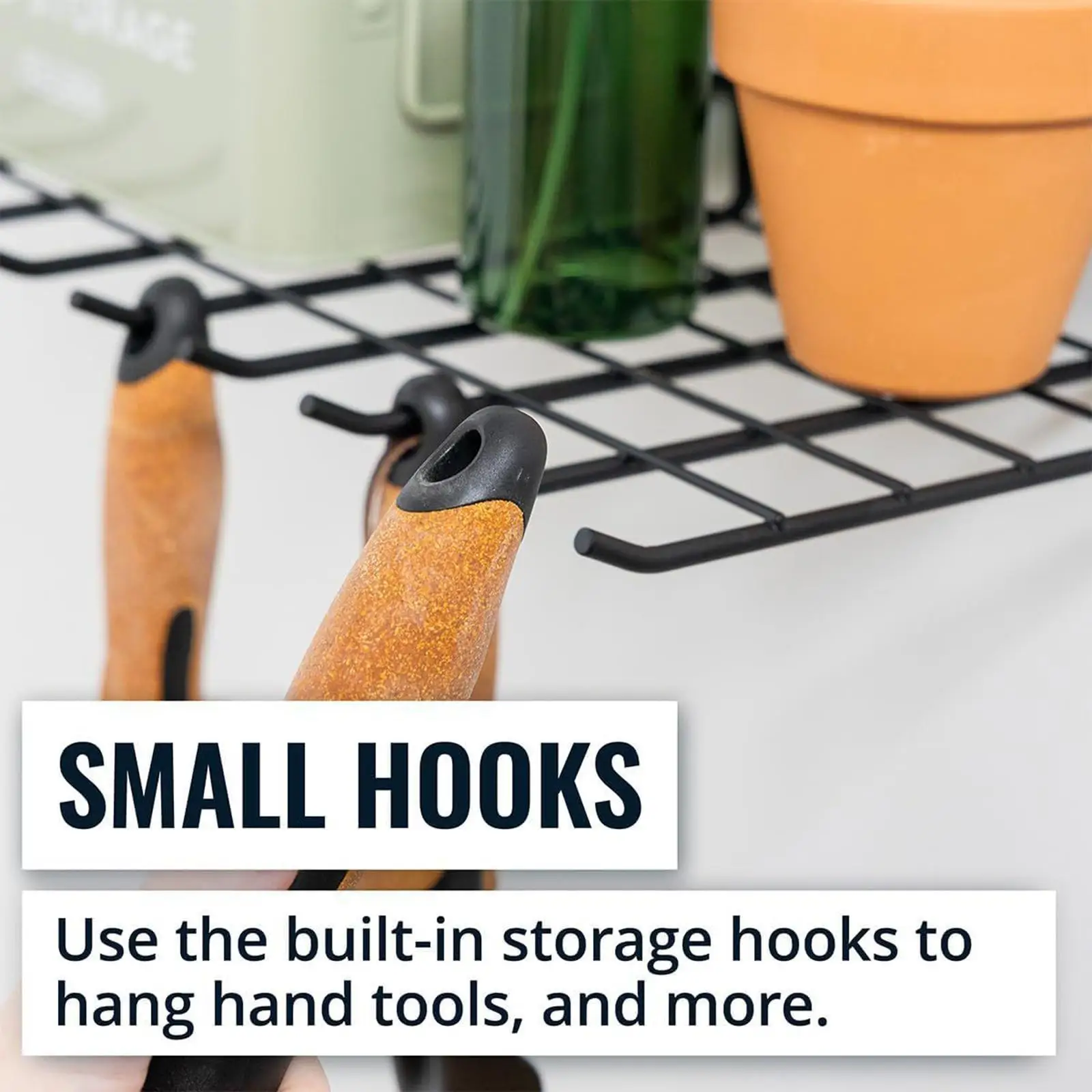 Garden Tool Organizer Accessory Organization Farming Tool Garden Tool Storage Rack for Hand Pruners Tree Cutter Broom Mop Shed