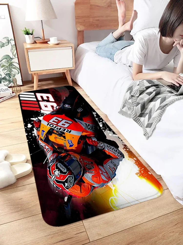 Hallwy Cartpet Marc Marquez 93 Motorcycle Rugs Foot Carpets Entrance Doormat Kawaii Rug Floor Mats Non-slip Home Kitchen Decor