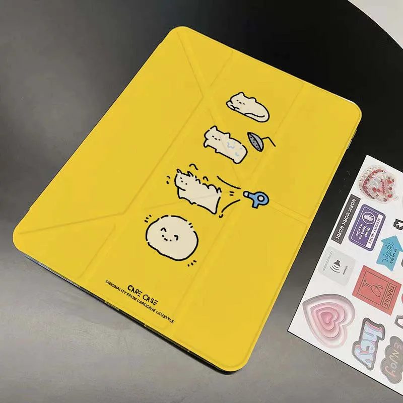 

Чехол для iPad Pro Air 13 11 M5 M4 M3 M2 2 1 11th A16 12.9" 10 9 8 7 6 5 Th Mini 7 6 5 4 7.9" с милым корейским мультяшным рисунком кошки