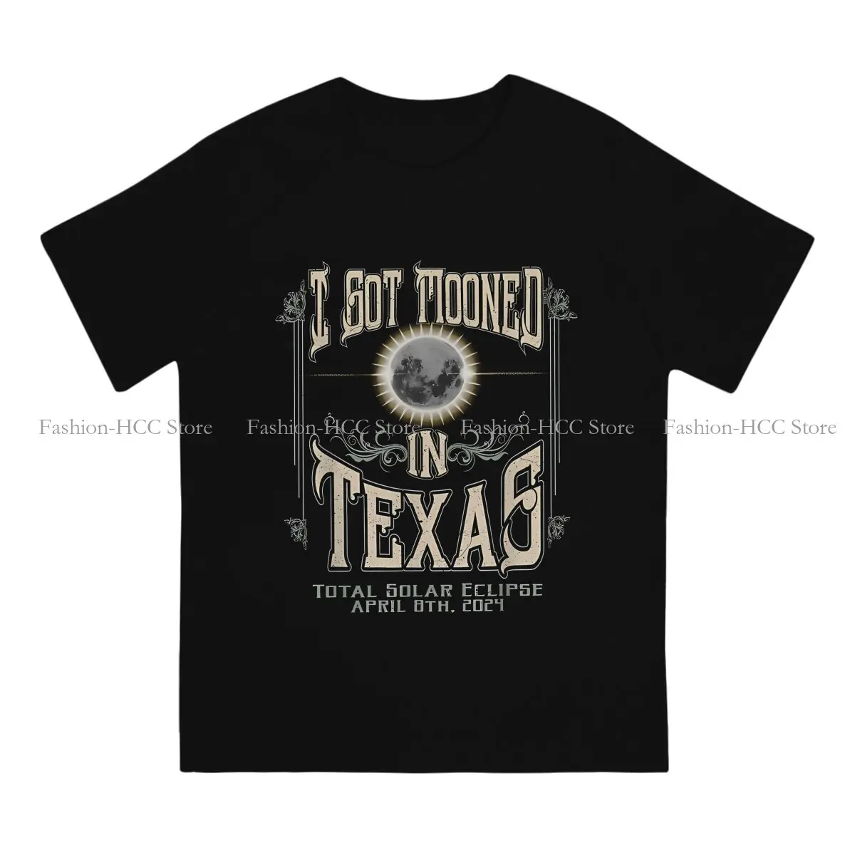 I Got Mooned Round Collar TShirt Solar Eclipse Classic Polyester T Shirt Man's Tops New Design