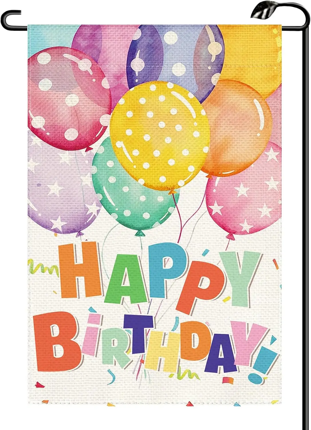 Happy Birthday Balloons Garden Flag 12x18 Inch Vertical Double Sided Welcome Small Flags Farmhouse Outside Party Gift Decora llp