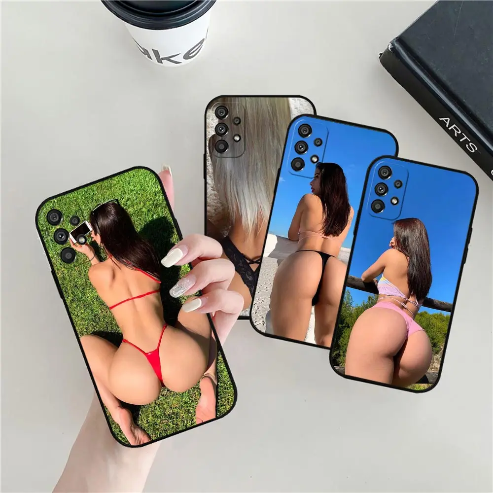 Sexy AHot Ass Bikini Girl lady Case For Samsung Galaxy A55 A54 A53 A52 A52S A51 A53 A35 A34 A33 A32 A31 A24 A23 Cqoue Soft Cover