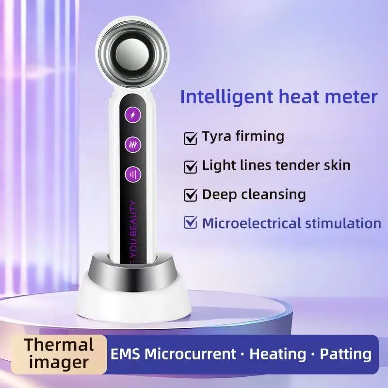 Upgrade 3-in-1 RF Beauty Device EMS Heating Facial Anti-Wrinkle 360° Spin Wrinkle Remover Face Radiofrequency Massager