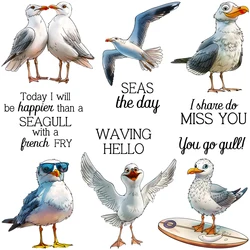 Mangocraft Cute Cartoon Seagull Cutting Dies Clear Stamp DIY Scrapbooking Supplies Metal Dies Silicone Stamp Cards Albumy Decor