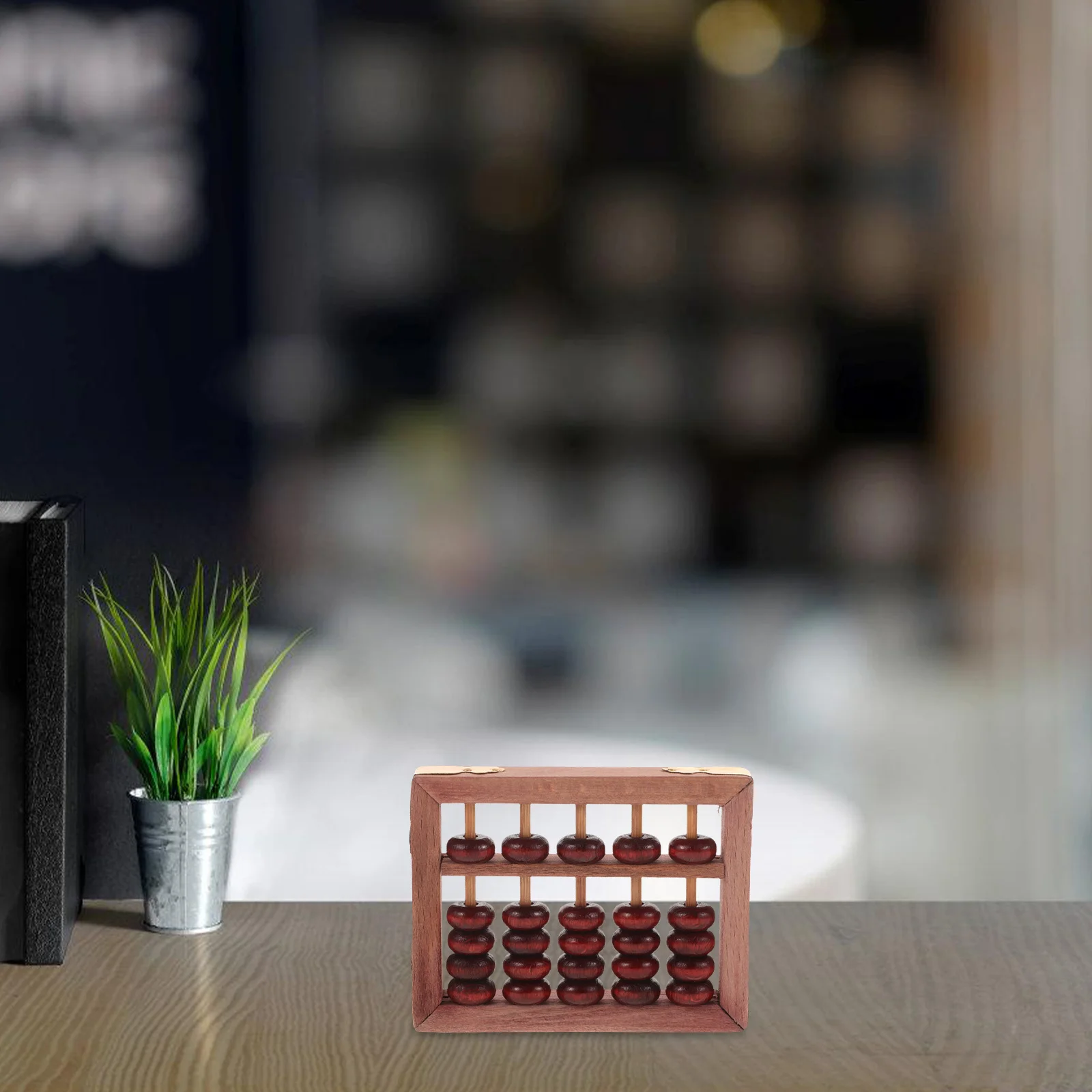 1 pz Abaco In Legno Design Vintage 5 Colonne Perline Calcolo Liscio Telaio di Conteggio Portatile Per I Bambini Strumento di Apprendimento Della Matematica Cervello