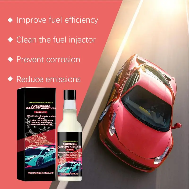 Car Carbon Deposit Cleaner, Reduz o Aditivo de Consumo, Elimina Depósitos, Alto Desempenho, Cuidado do Motor Lubrificante, 100ml