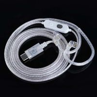Silver-Plated KZ Headphones Cable High-purity Upgrade Cable KZ Type-C Cord With Mic 0.75MM 2PIN Earphone Wire