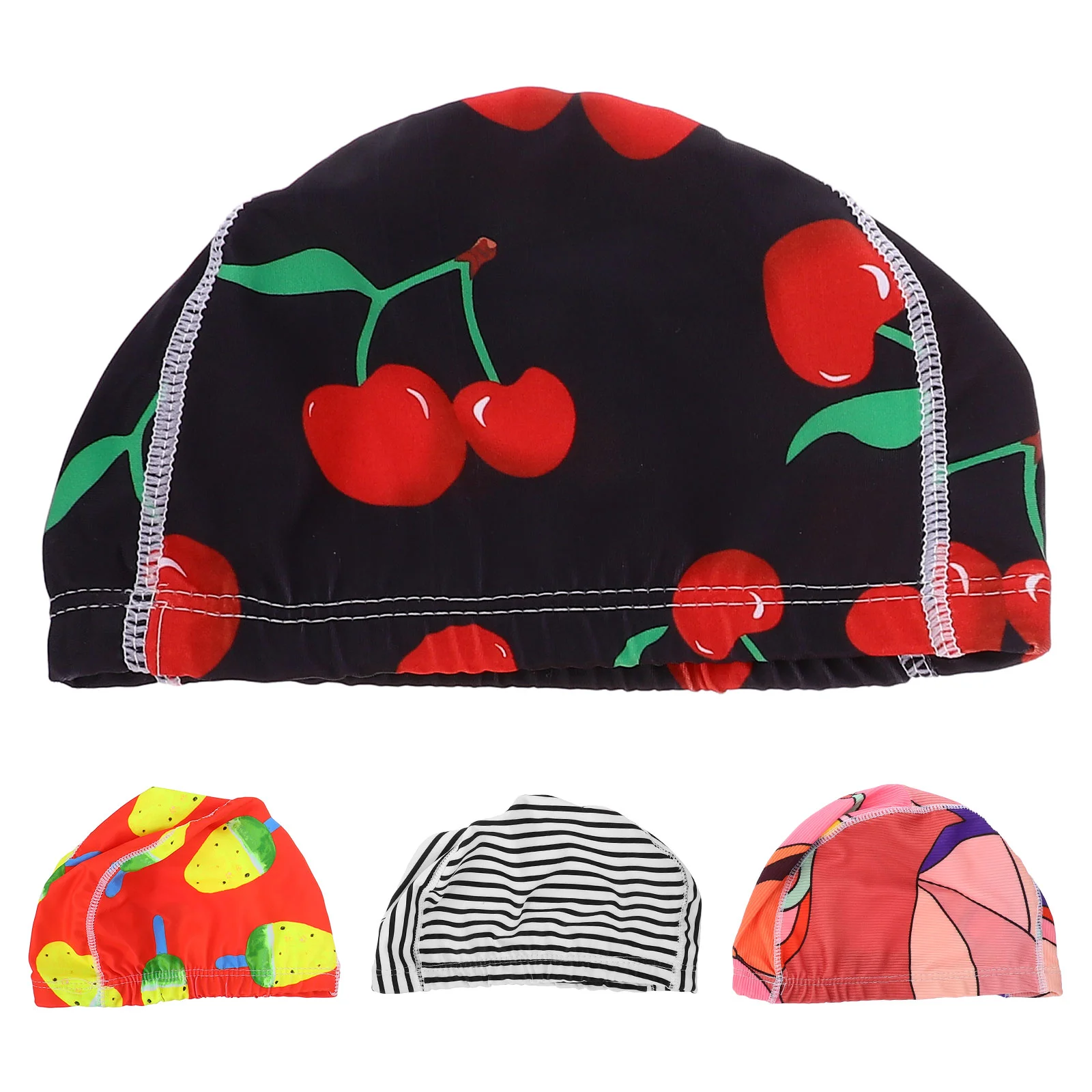 

4 Pcs Swimming Cap Women Caps for Bathing Shower Adult Kids Hats Long Hair Girls