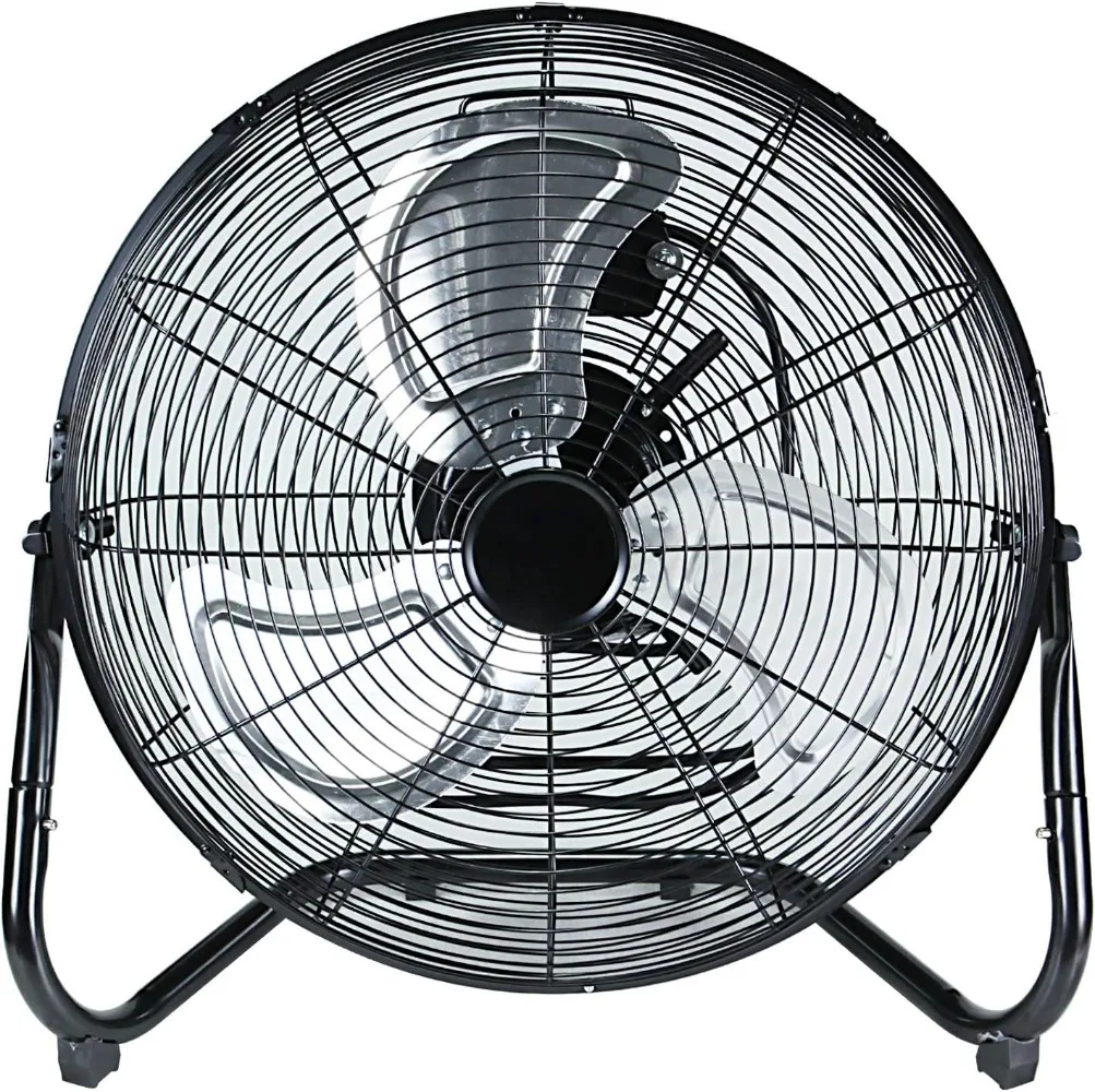 Simple Luxury 12-Inch 3-Speed High-Speed Heavy-Duty Metal Industrial Floor Fan with Quiet Vibration