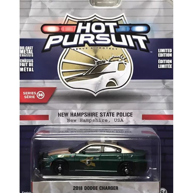 

GreenLight Out of Print 1/64 2018 Charger Police Alloy Car Model Adult Souvenir Gift Static Display