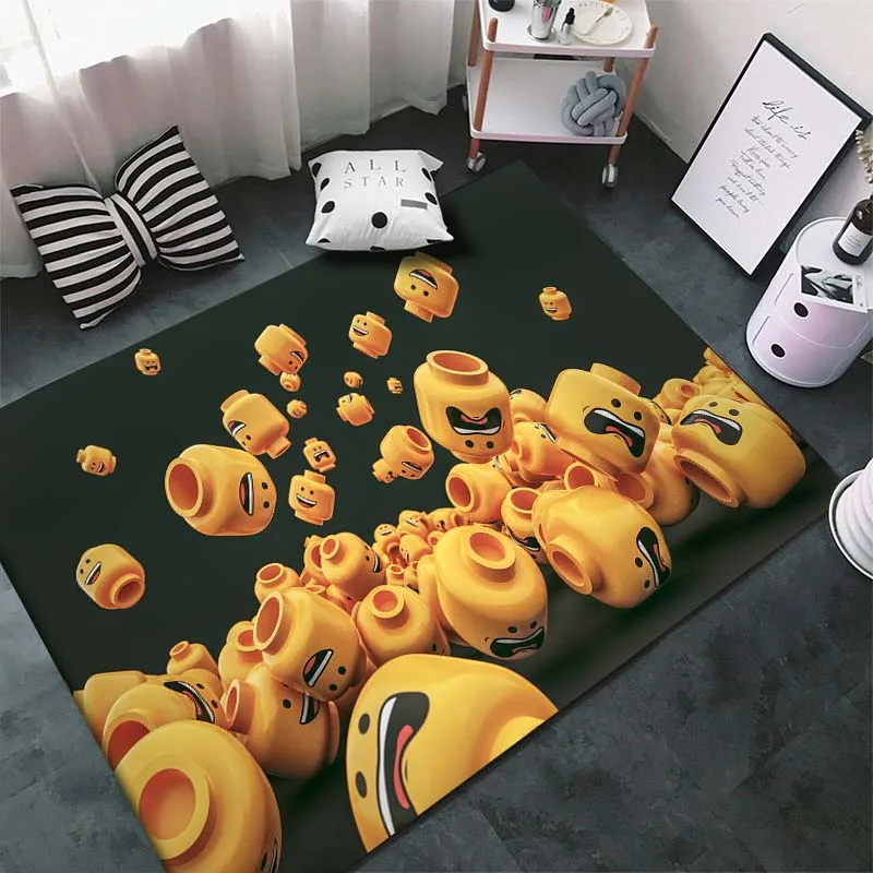 15 Sizes Brick Show Blocks Pattern 3D Printing Area Rug Carpet for Living Room Bedroom Sofa Decor,Kid Play Non-slip Floor Mat