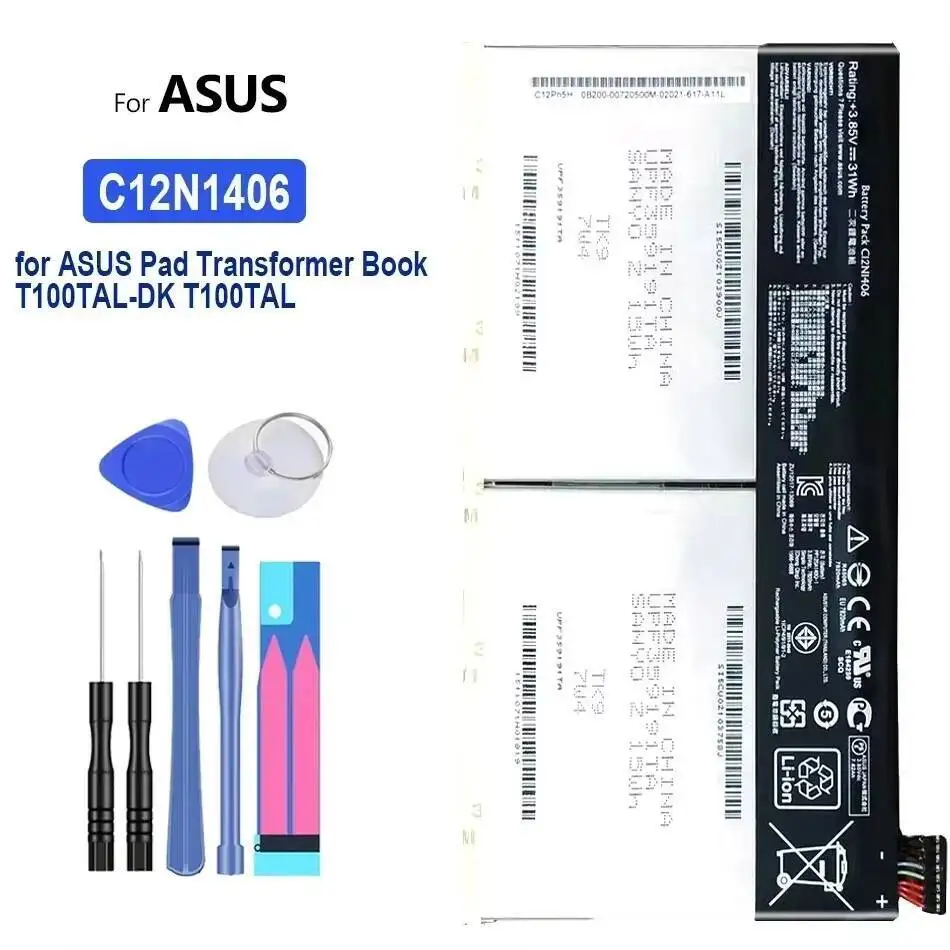 

Надежная замена для Asus Transformer Book T100TAL-DK T100TAL C12N1406, прочный аккумулятор для планшета 7820 мАч