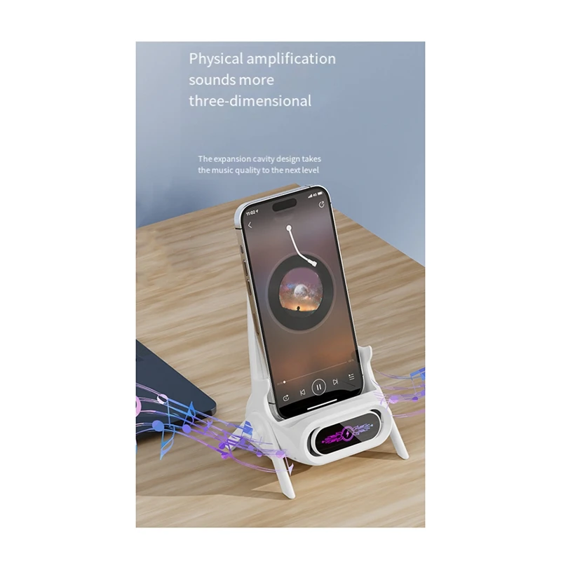 1Set Wireless Fast Charger Wireless Amplification Mobile Phone Tablet Bracket New Small Chair 15W