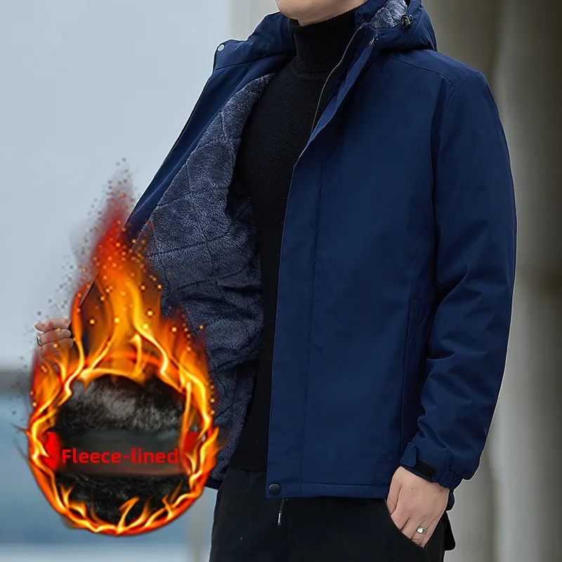 

Мужская демисезонная куртка 2026: плюшевая, водонепроницаемая, хлопковая, повседневная, ветрозащитная, ветровка