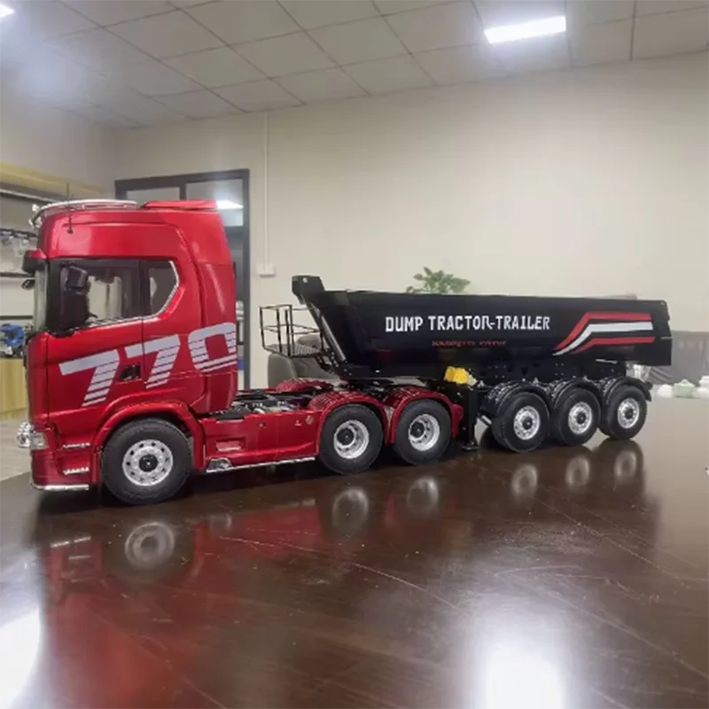 Huina 1/18 Rc Semi Dump Trailer Electric Lifting For Rc Tractor Truck 1501 1509 Tail Light Support Leg No Sound System Model Toy