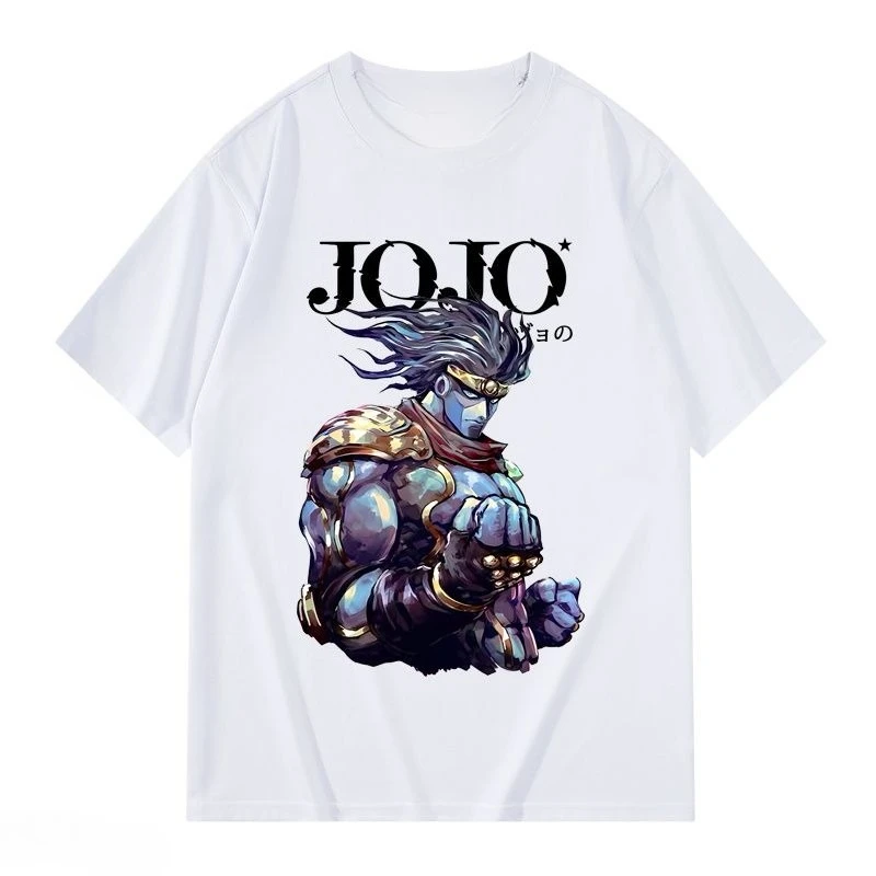 

Чудесное приключение JOJO, совместная периферийная анимация, двумерная футболка с короткими рукавами для пар мужчин и женщин, свободная