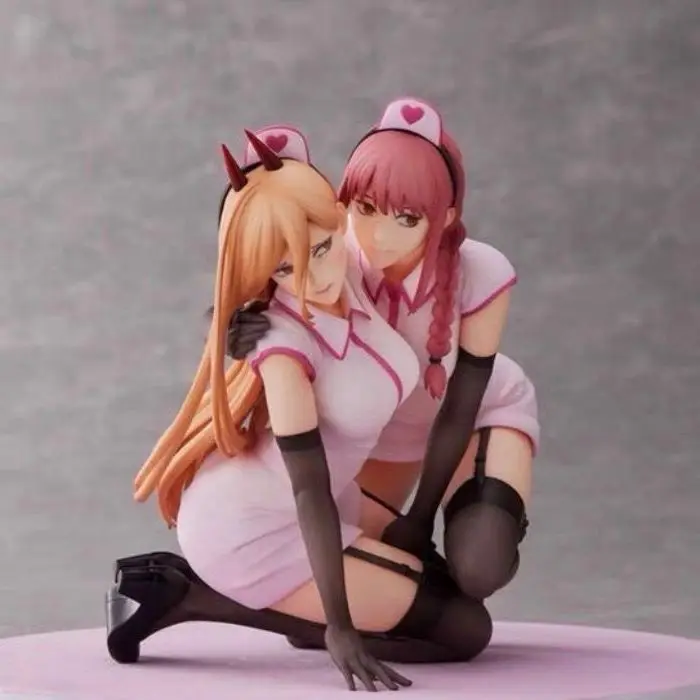 New Chainsaw Man Anime Figure Power‌ & Makima Action Figure Gk Statue Model Collection Decoration Desk Toys Surrounding Gifts