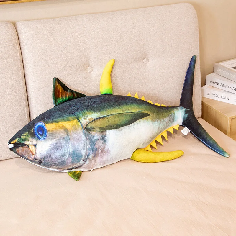 Giant Simulation Tuna Fish Plush Toy Stuffed Soft Animal Fish Plush Pillow Cute Sofa Pillow Cushion Gift Home Decor