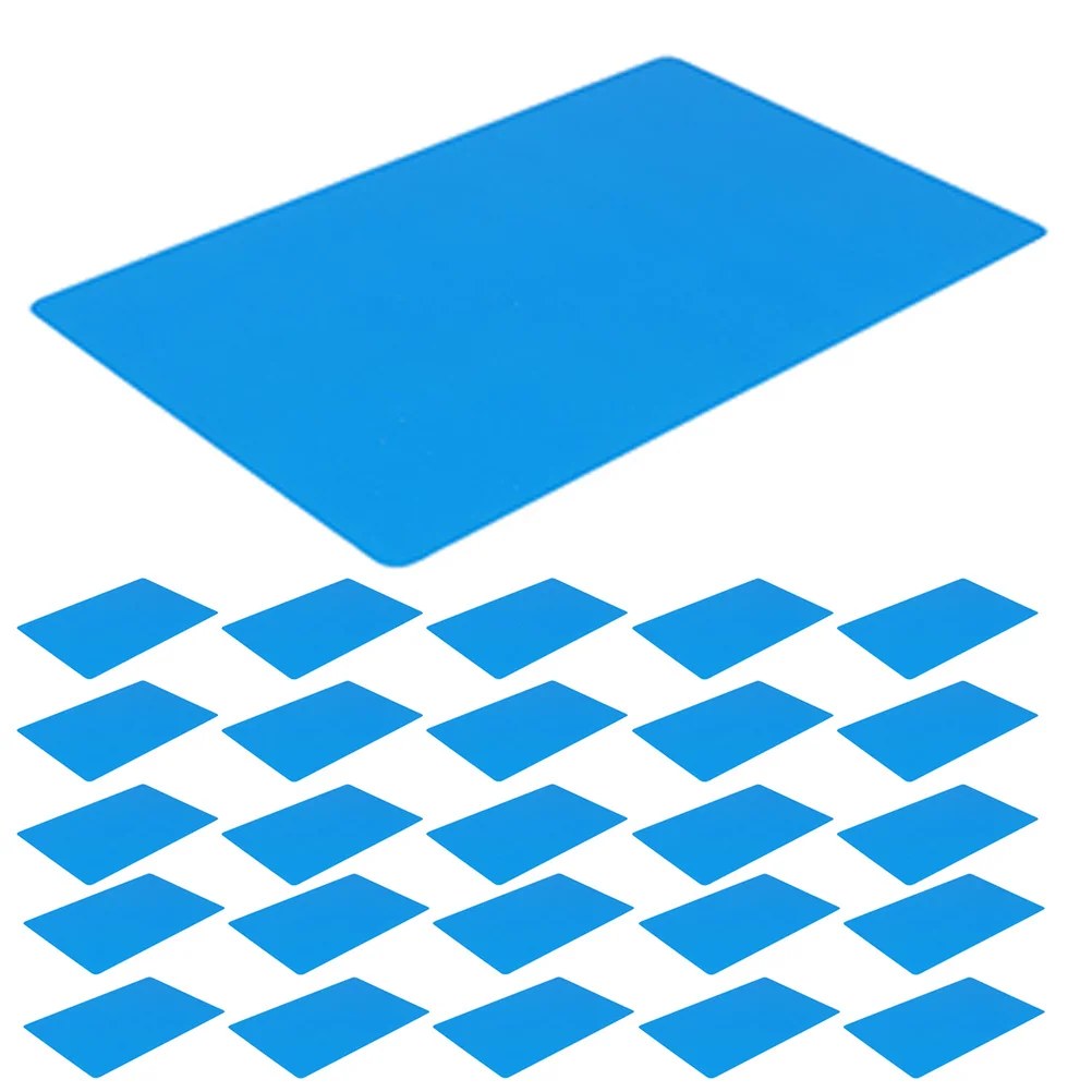 100Pcs Blank Metal Business Cards Aluminum Sheet Name Plate for Custom Engraved Printing Smooth Surface Rustproof