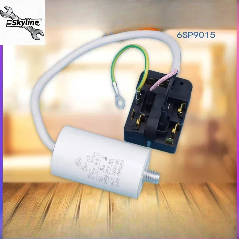 Suitable for refrigerator capacitor starter 6SP9015+5UF capacitor