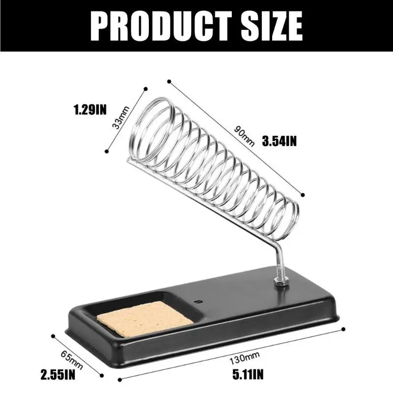 652F Simple Tube Soldering Iron Stand Holder with Sponge Electric High Temperature