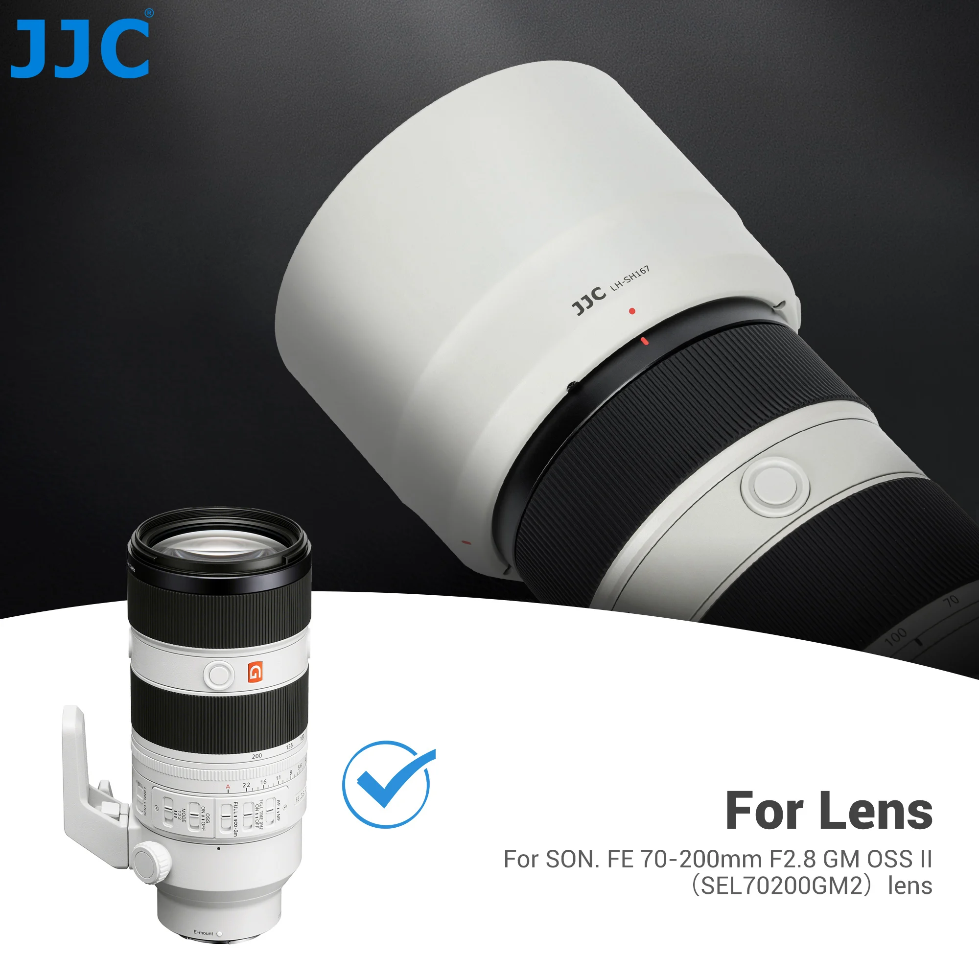 JJC Lens Hood Shade ALC-SH167 Compatible with Sony FE 70-200mm F2