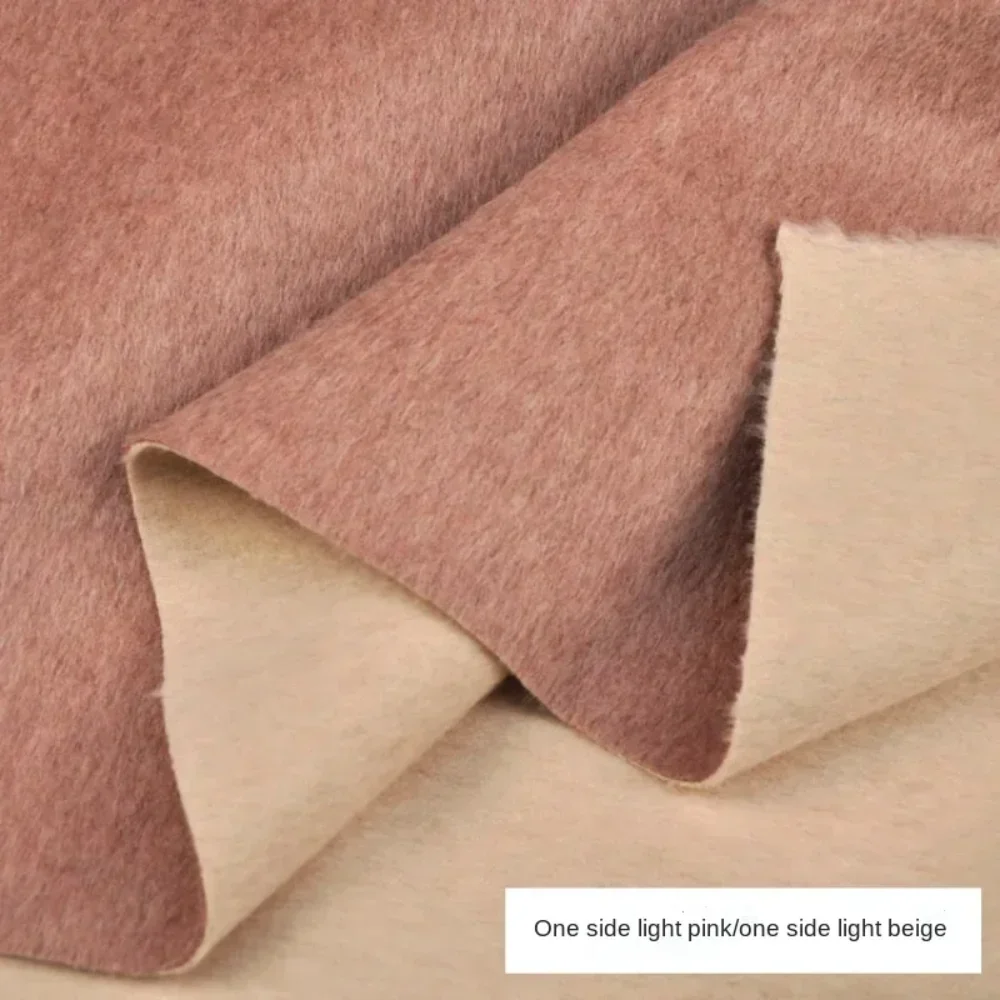 

Brand Fashion Wool Alpaca Fabric Autumn Winter Coat Double-sided Long Hair Fabrics Cloth by the Yard Materi Wholesale