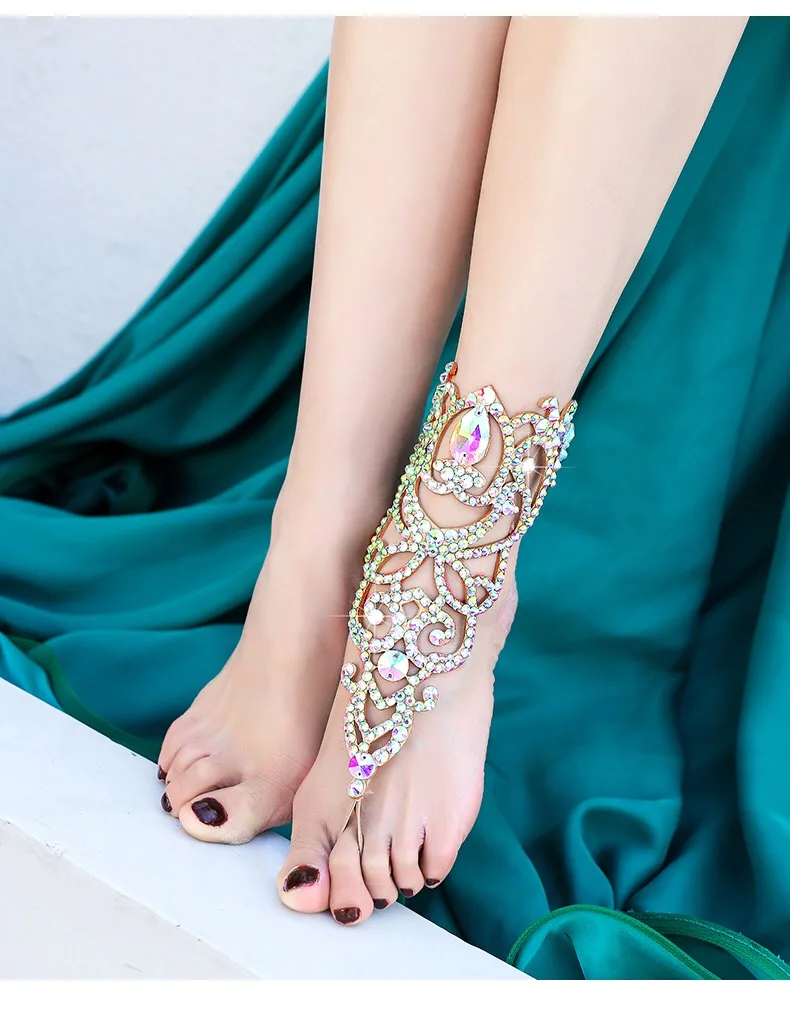Bauchtanz-Handzubehör oder Fußzubehör, weibliches Erwachsenen-Armband/Fußkettchen mit Nieten, Performance-Zubehör – Detail 4