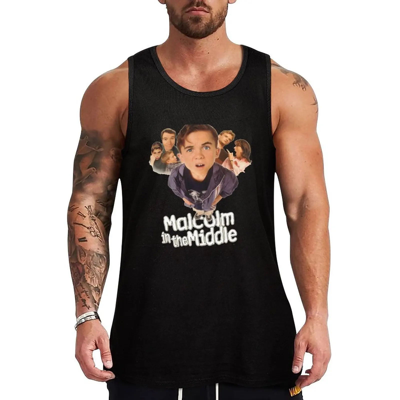 

Malcolm in the Middle Tank Top anime Men's sleeveless gym shirts t-shirts for men Sports shirt man