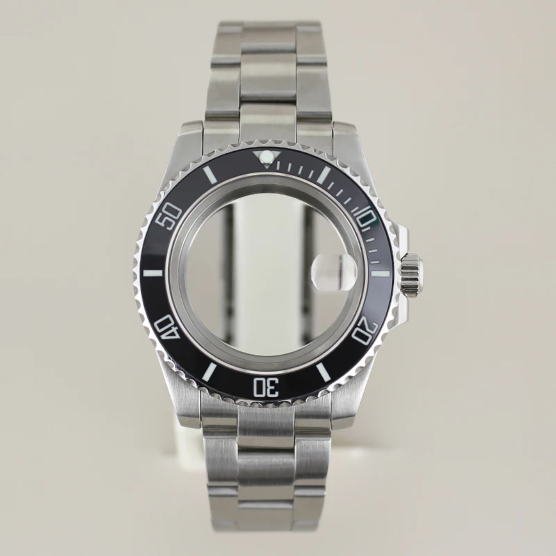 

40mm Stainless Steel Watch Case Sapphire Glass For SUB Seiko NH35 NH36 NH34 NH38 4R36 Miyota8215 Eta2824 Watch Accessories 20ATM
