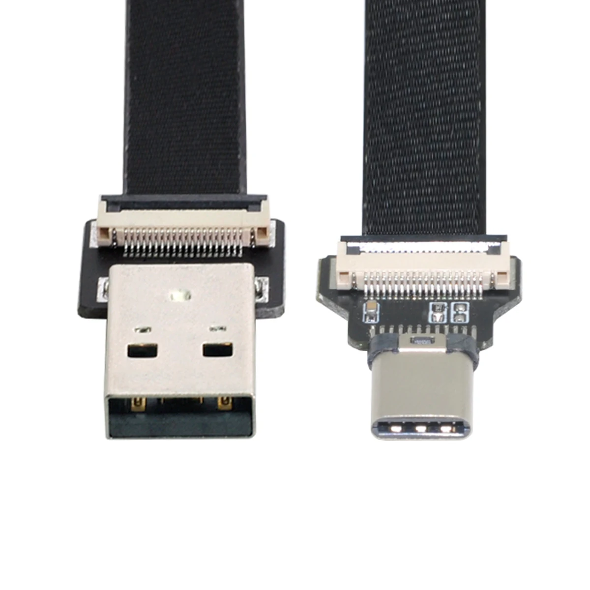 Cablecc USB 2.0 Type-A Mâle à USB-C Type-C Câble de données Mâle pio Slim FPC pour FPV & Disque & Téléphone