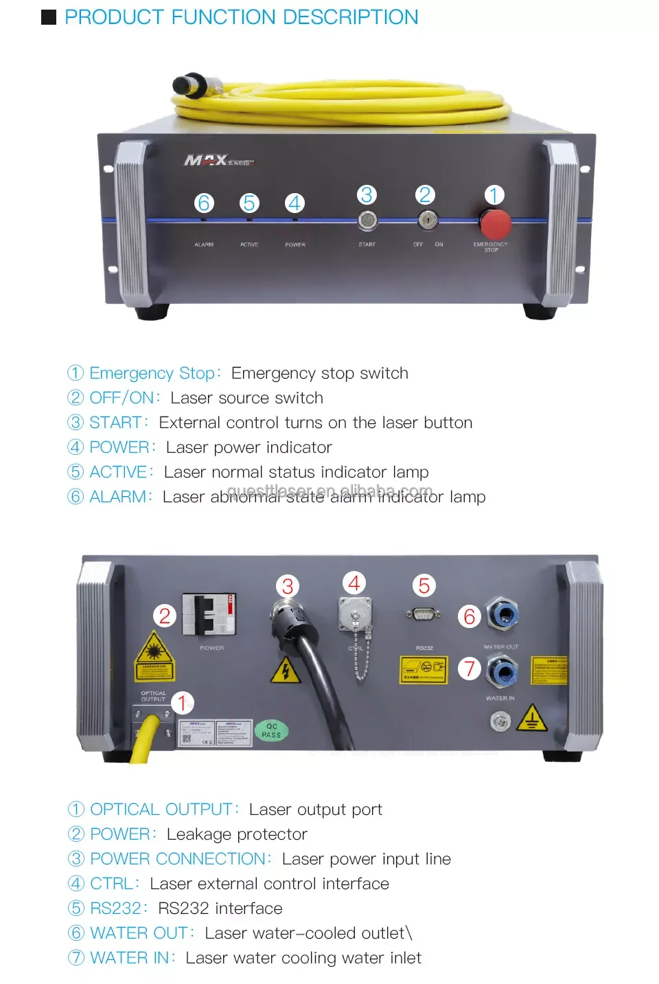 3000W La ser Source RayTools BT220 BT240 BM110 BM111 FSCUT2000 Control Software cutting machine las er source