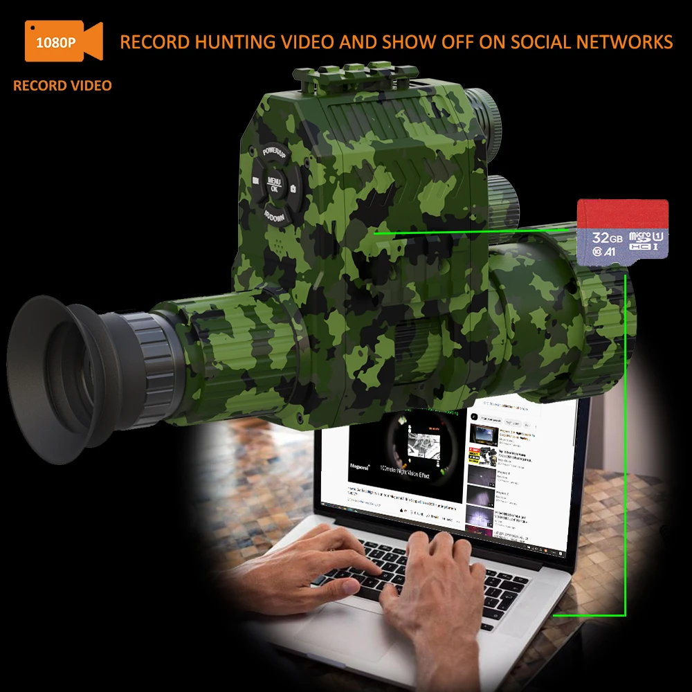 Megaorei 4B NK007 Plus 1080p H - đánh giá và giá Night Vision Scope 4X Digital