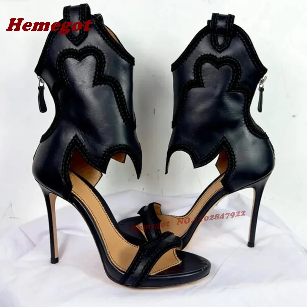 Colorblock Stiletto Heels Women's Sandals Leopard Fur Patchwork Sandals Open Toe Suede Splicing Sewing One Strap Luxury Shoes