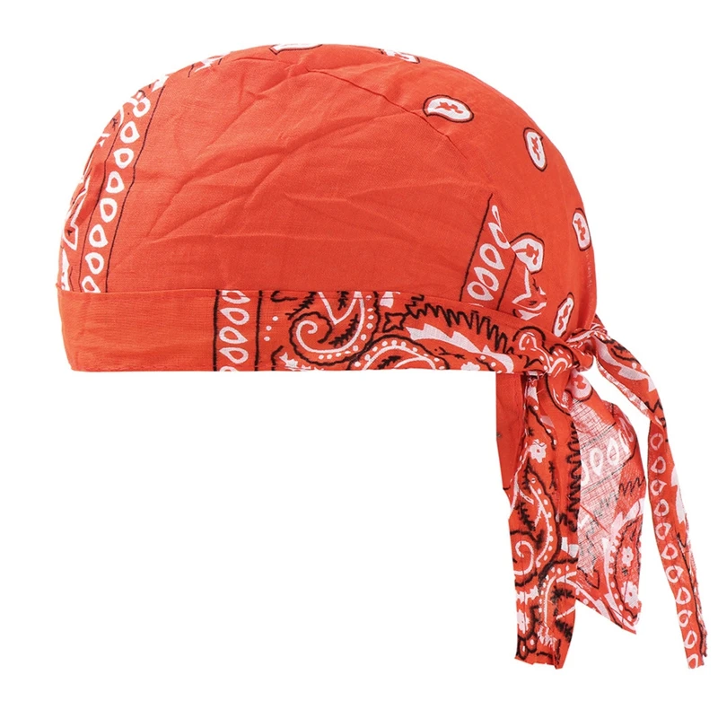 Bandana Unisex para hombre, gorro deportivo de pirata de Cachemira, diadema, pañuelo para la cabeza, gorro transpirable atado